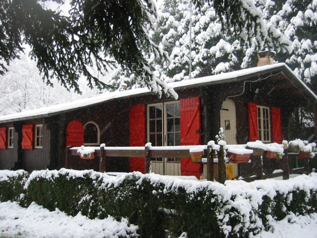 Un châlet breton sous la neige...