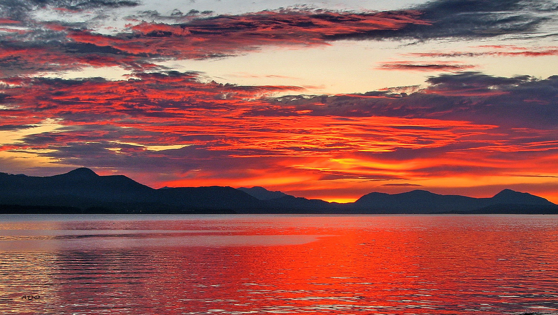 un ciel en feu