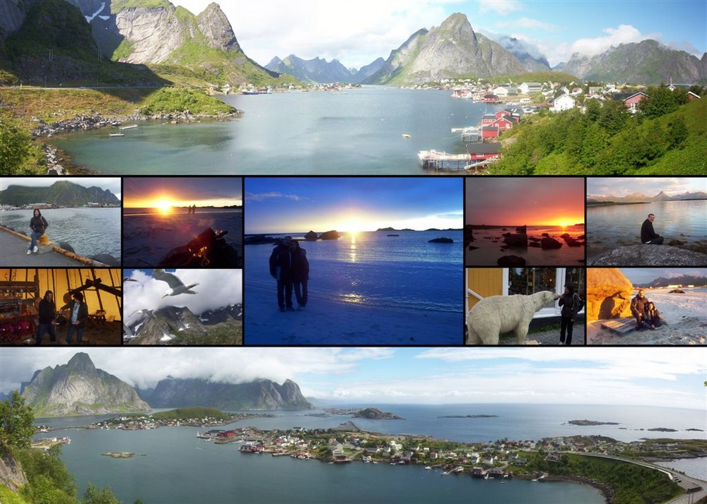 Un collage delle foto più belle del Finmark e Isole Lofoten