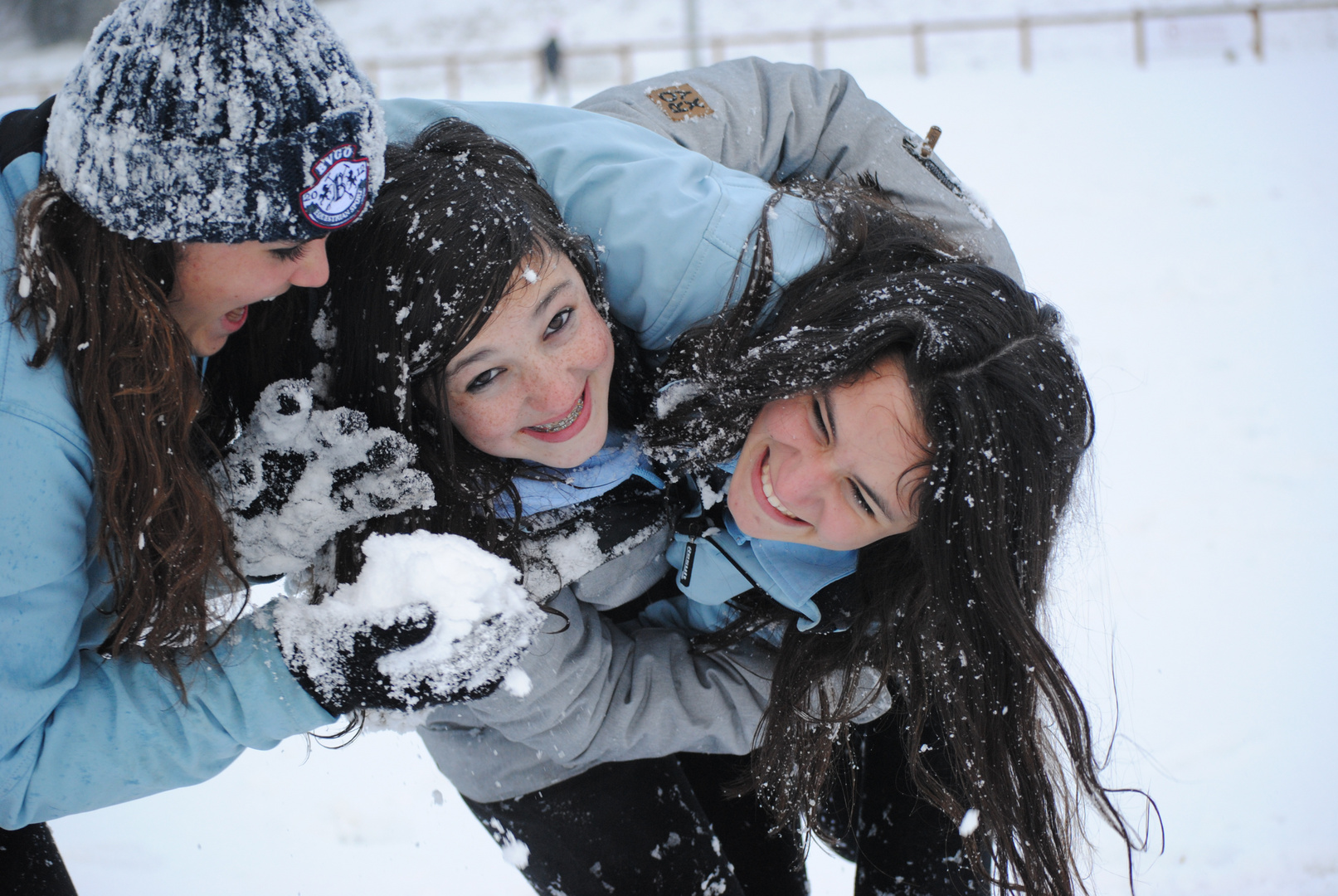 un concours sous la neige