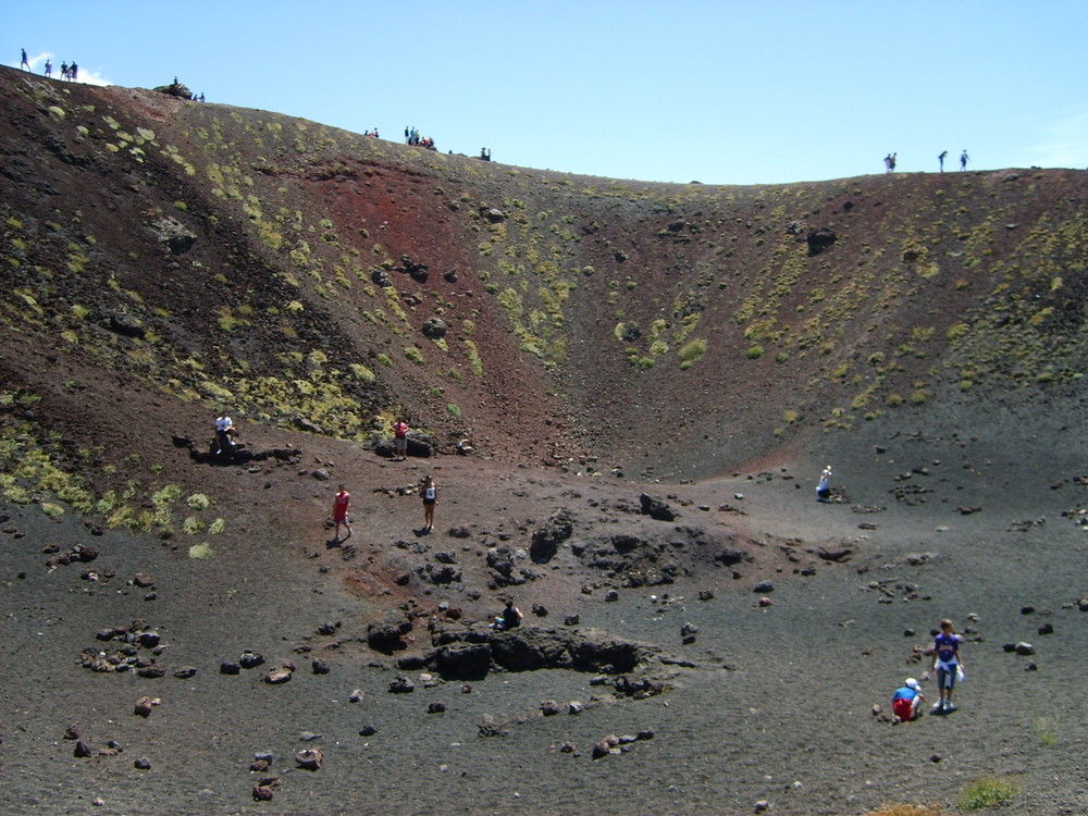 Un cratere dell'etna