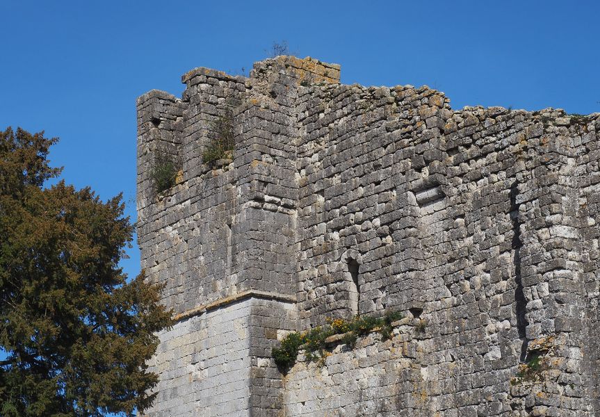 Un des murs en ruine de l‘Eglise Saint-Pierre de Cazeaux