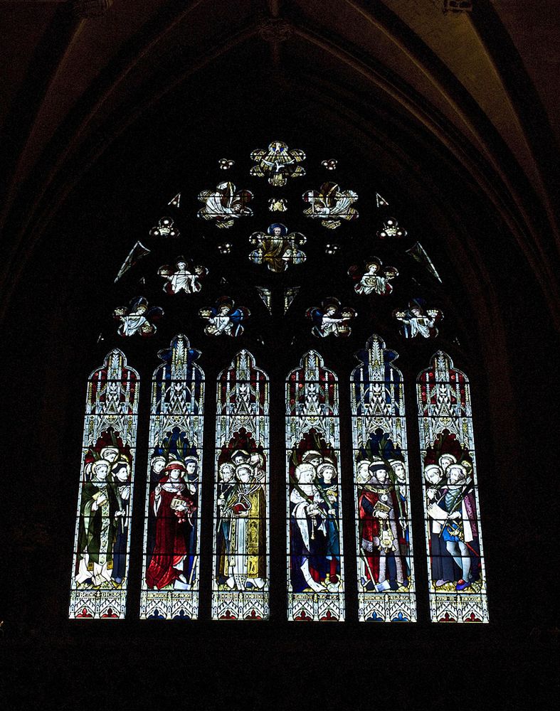  Un des vitraux de l’Eglise Notre-Dame des martyrs Anglais  --  Cambridge