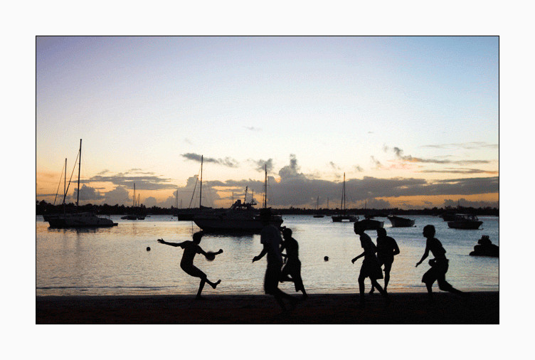 Un dimanche soir sur une plage de Maurice