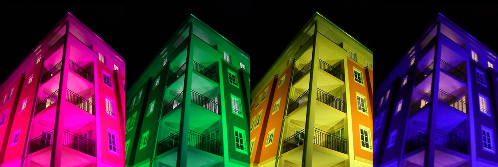 Un edificio di nuova costruzione risplende in diversi colori – ‘8‘