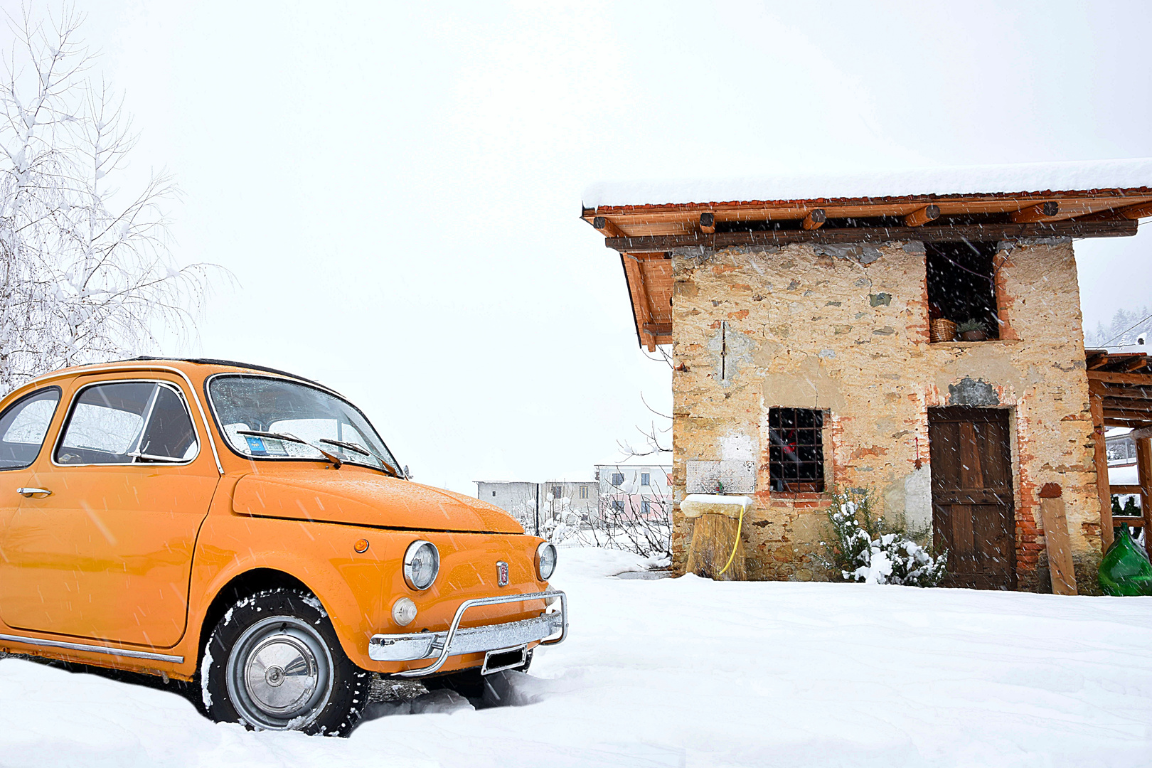 Un giretto nella neve con la 500