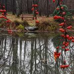 Un jardin d'Hiver..... en peinture !!!