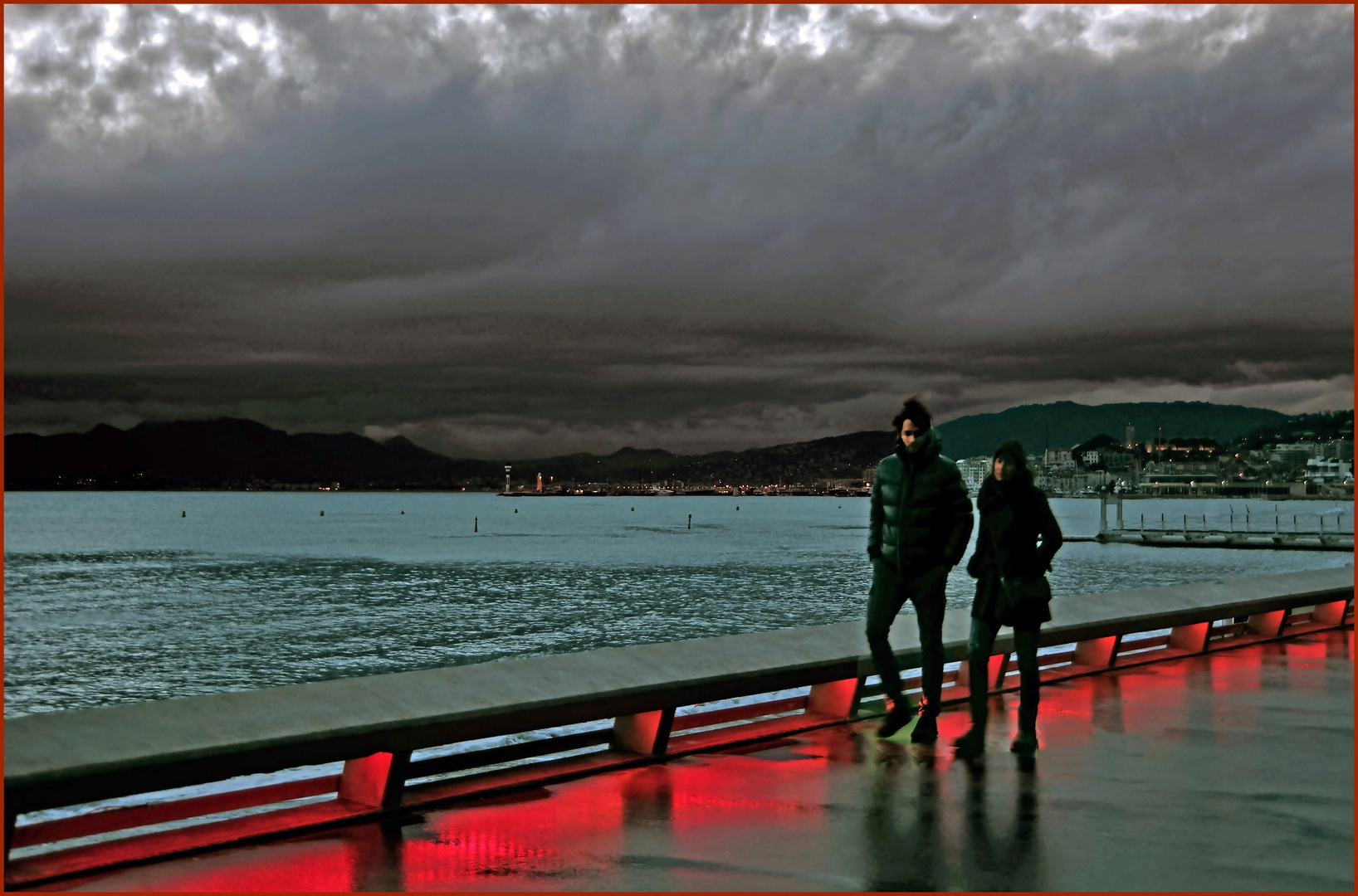 un jour de pluie à cannes  en hiver...