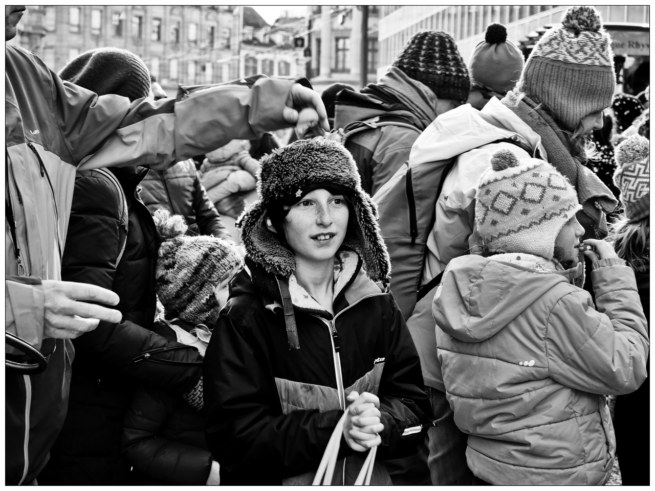 Un jour d'hiver heureux. 