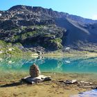 Un lac sous le col du Carro près de la source de l'Arc