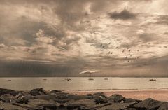 un petit nuage sous la pluie