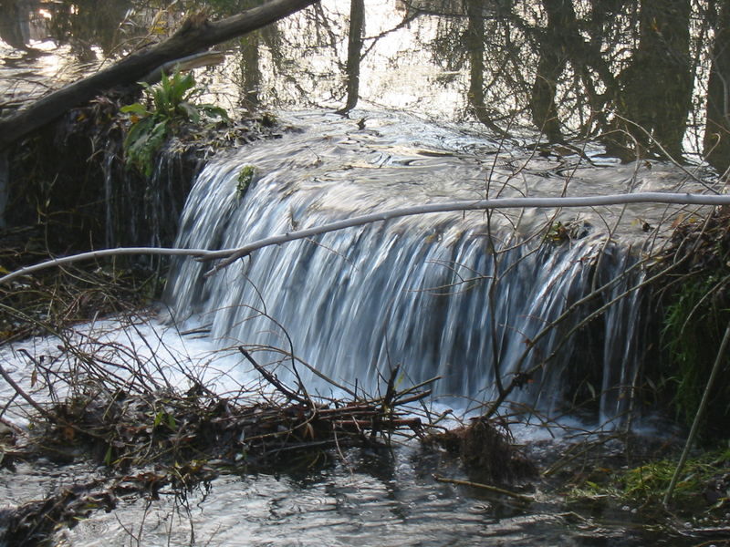 Un piccolo salto dell'acqua