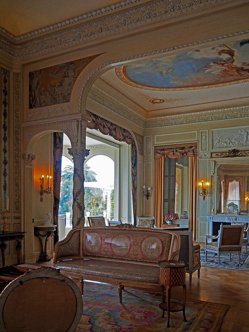 Un salon de la Villa Ephrussi Rothschild