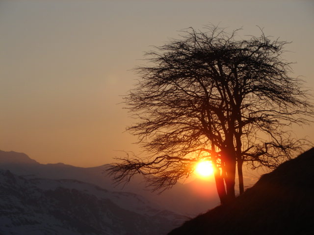 un soir à la montagne