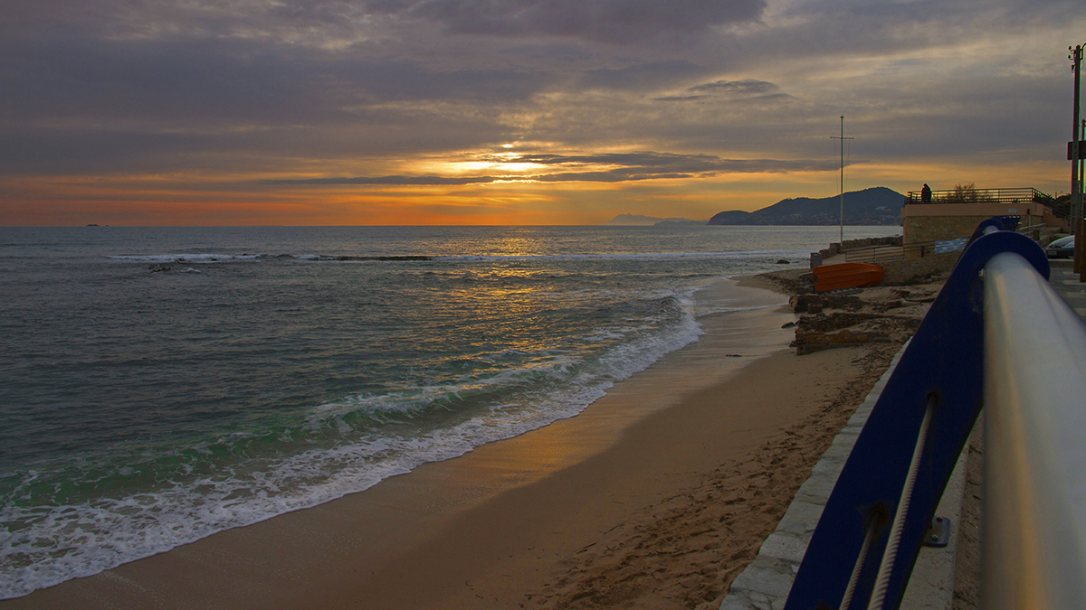 Un soir d'hiver à la plage.