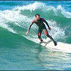 Un surfeur à BIARRITZ