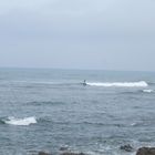 Un surfeur dans la bais du BAB (Biaritz Anglet Bayonne)