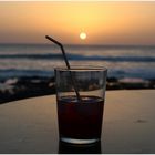 Un tinto de verano, en un bello atardecer.