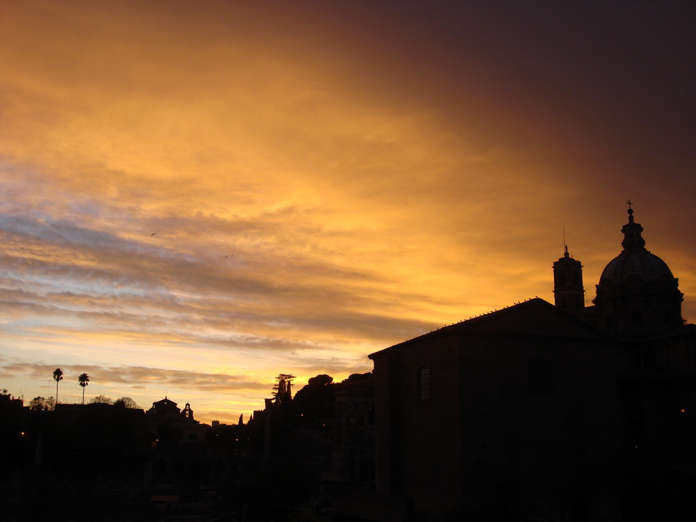 un tramonto a roma