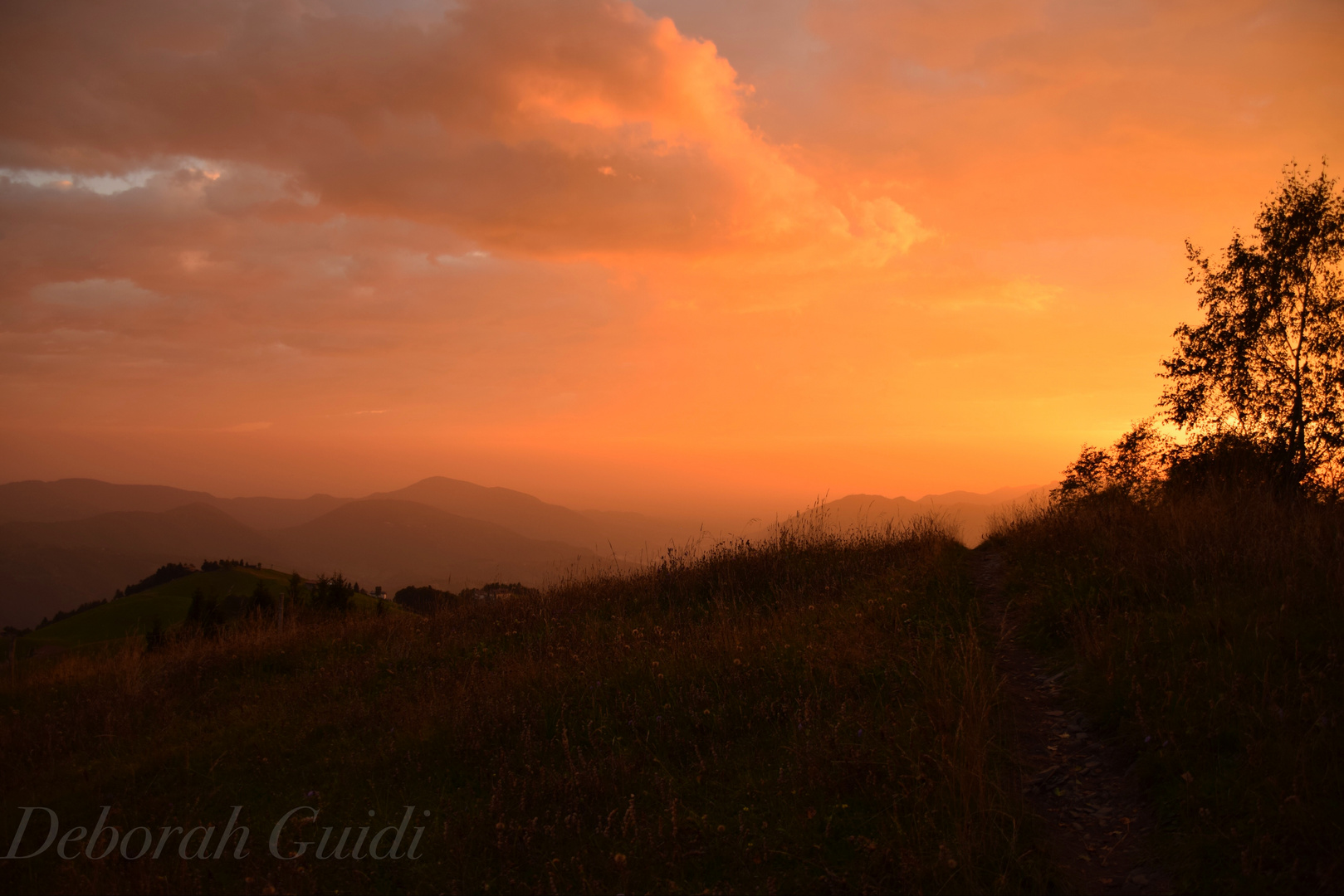 Un tramonto infuocato