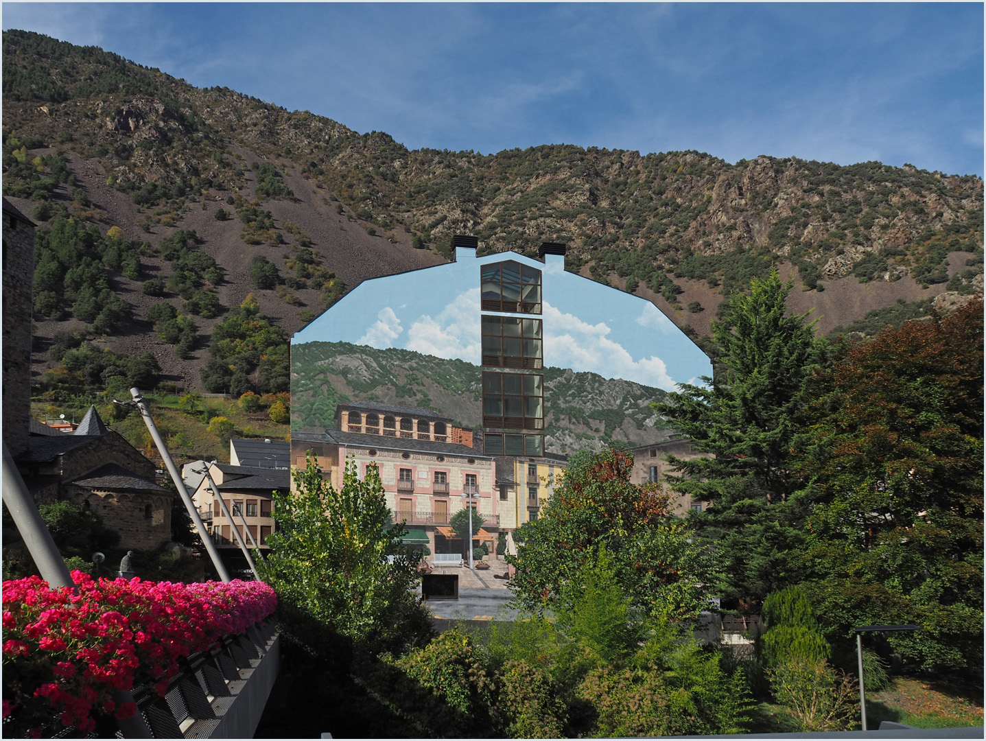 Un trompe-l’œil à Andorre-la-Vieille