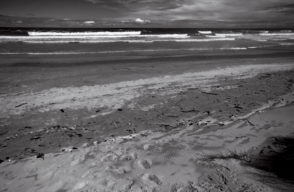 UN TROZO DE PLAYA (en b&n)