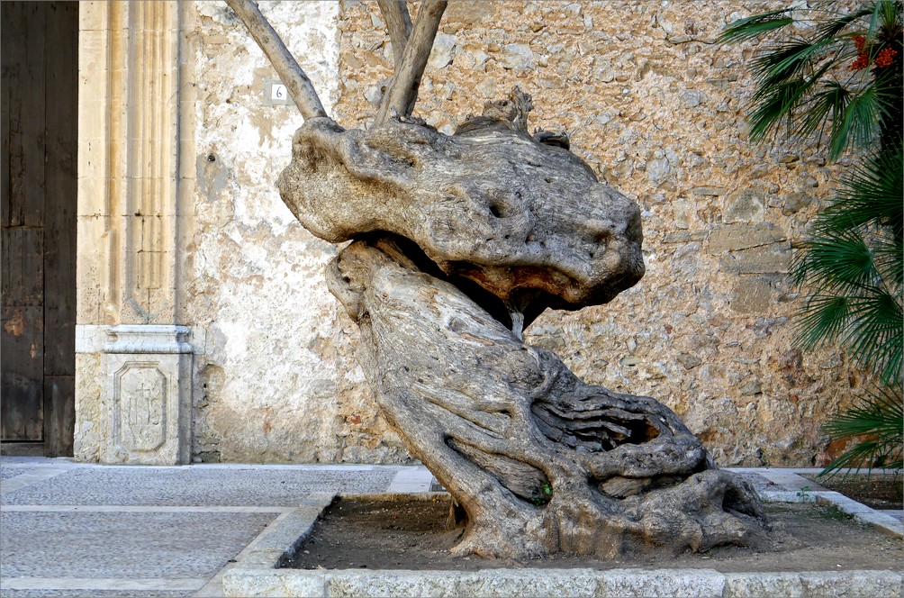 Un vénérable à tête de monstre