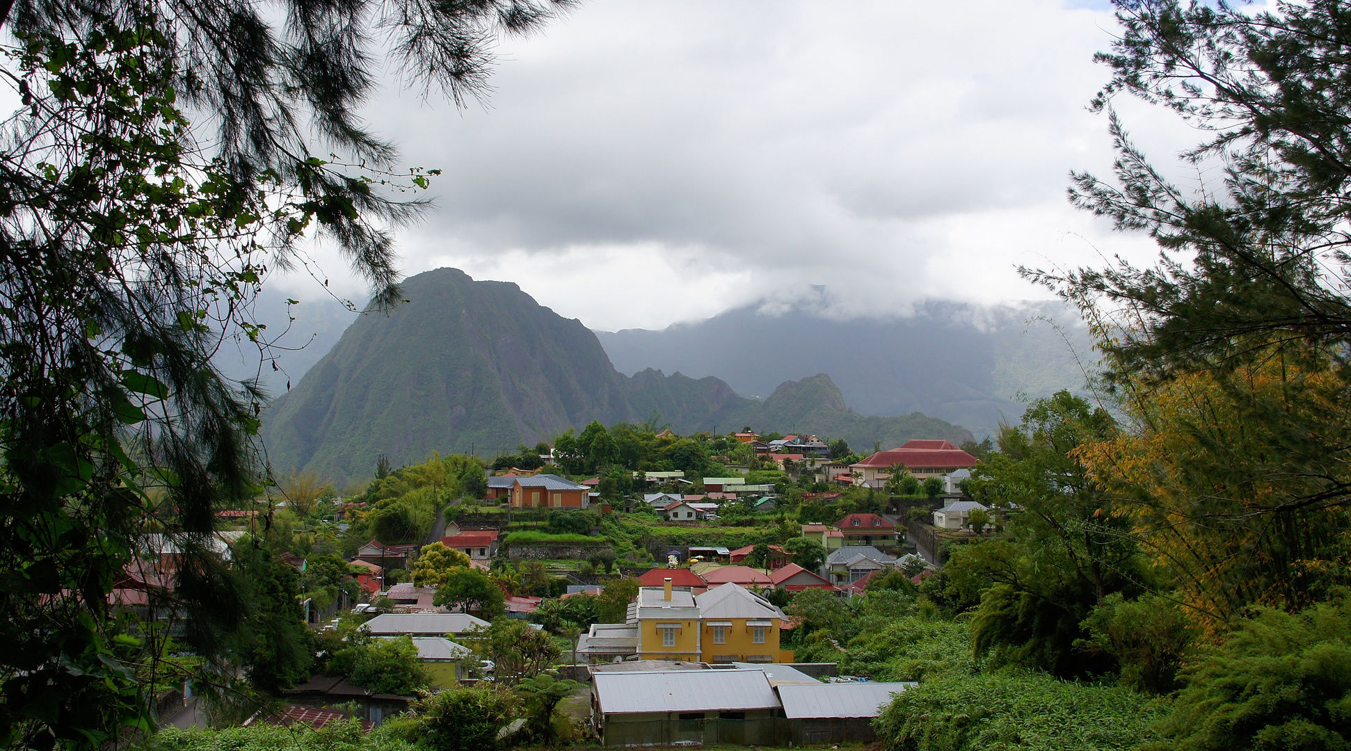 Un village de l' océan indien