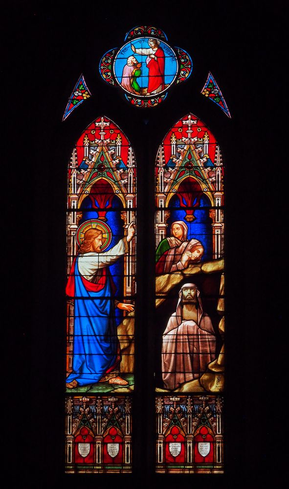 Un vitrail de la Cathédrale Saint-Jean-Bapriste de Bazas