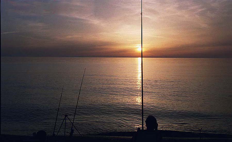 Una calda sera in riva al mare