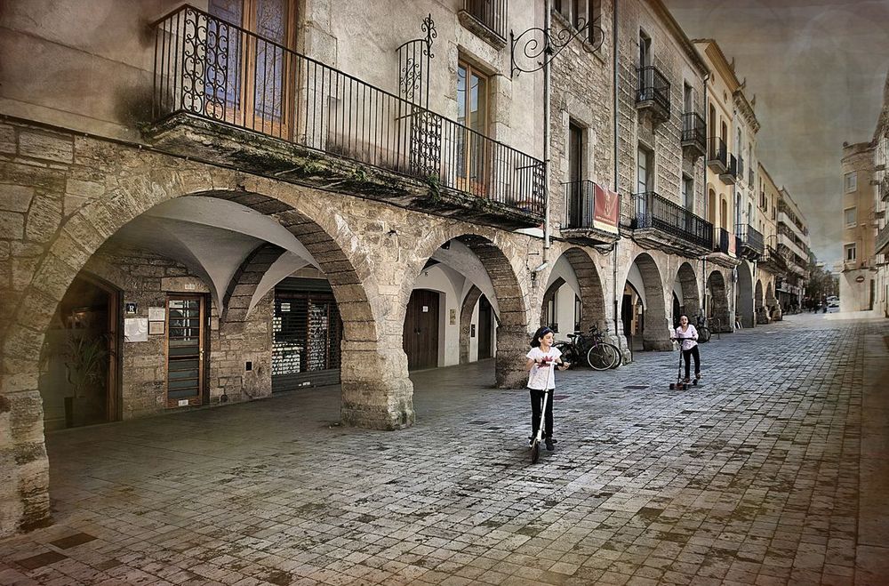 Una calle de Banyoles (Girona)