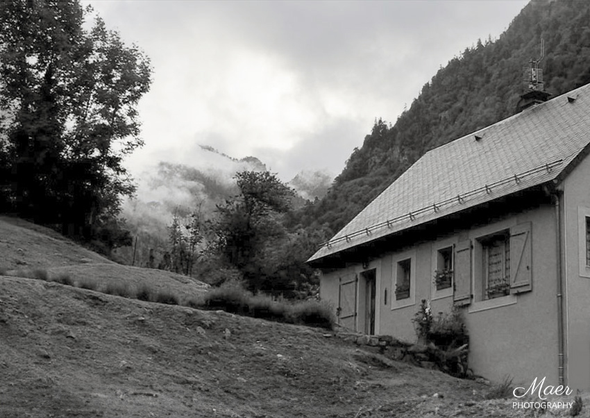 Una casa en los Pirineos franceses.