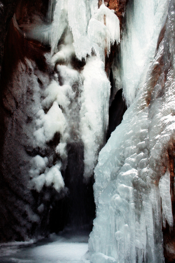 una cascata di ghiaccio