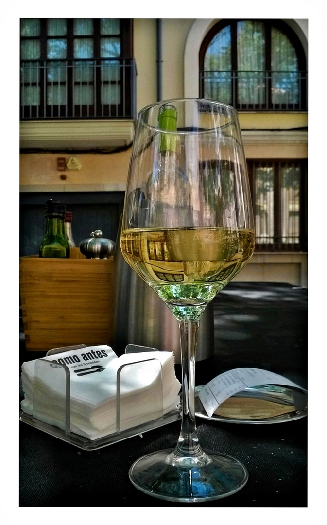 Una copa de vino blanco - A cup of white wine