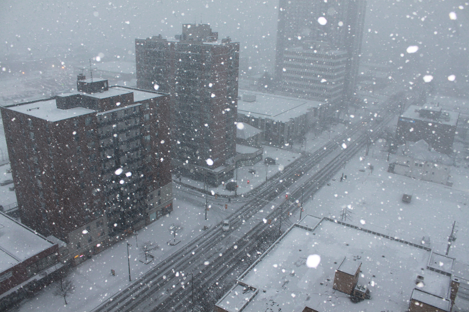 una pequena tormenta de nieve