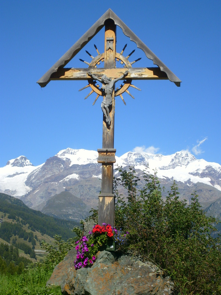 Una preghiera verso il Monte Rosa