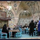 Una sala da tè nel bazar di Kerman