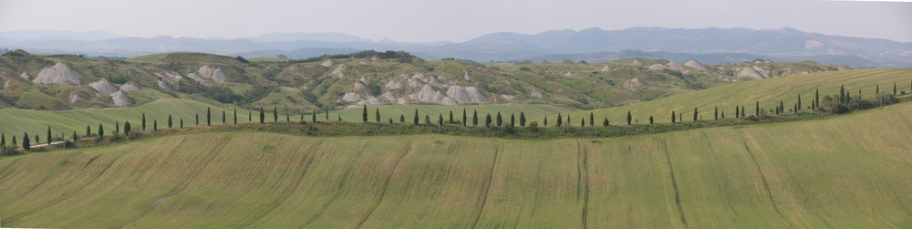 una veduta delle crete senesi