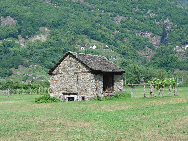 Unausgebautes Rustico in der Ebene von Semione / Malvaglia im Bleniotal