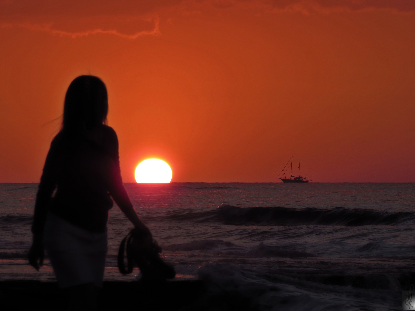 Unbekannte am Meer