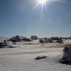 Unberührte Natur im Winter auf der Insel Römö in Dänemark