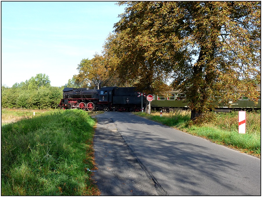 Unbeschrankter Bahnübergang