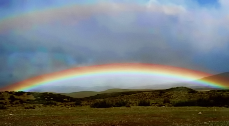 Und am Ende der Regenbogen.