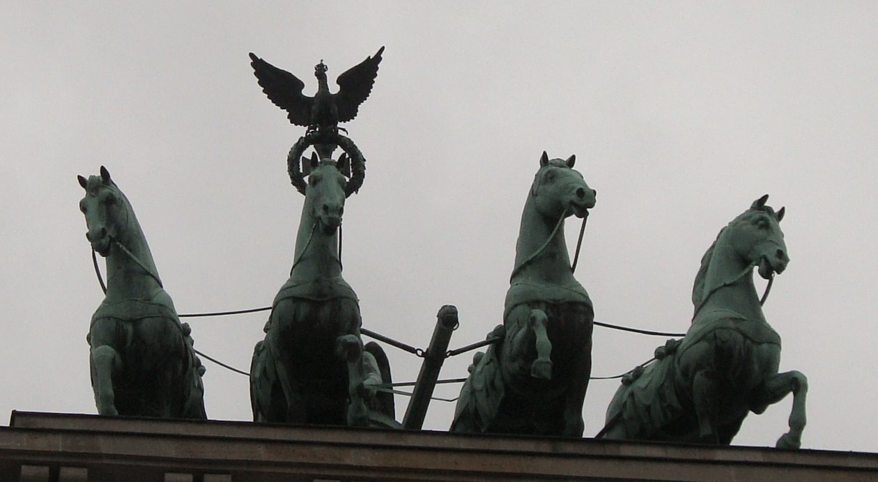 Und da hatte das Pferd plötzlich einen Heiligenschein (Brandenburger Tor)