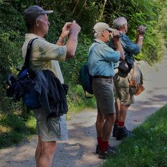 ...und danach tauschen echte Wanderfreunde ihre Bilder aus !