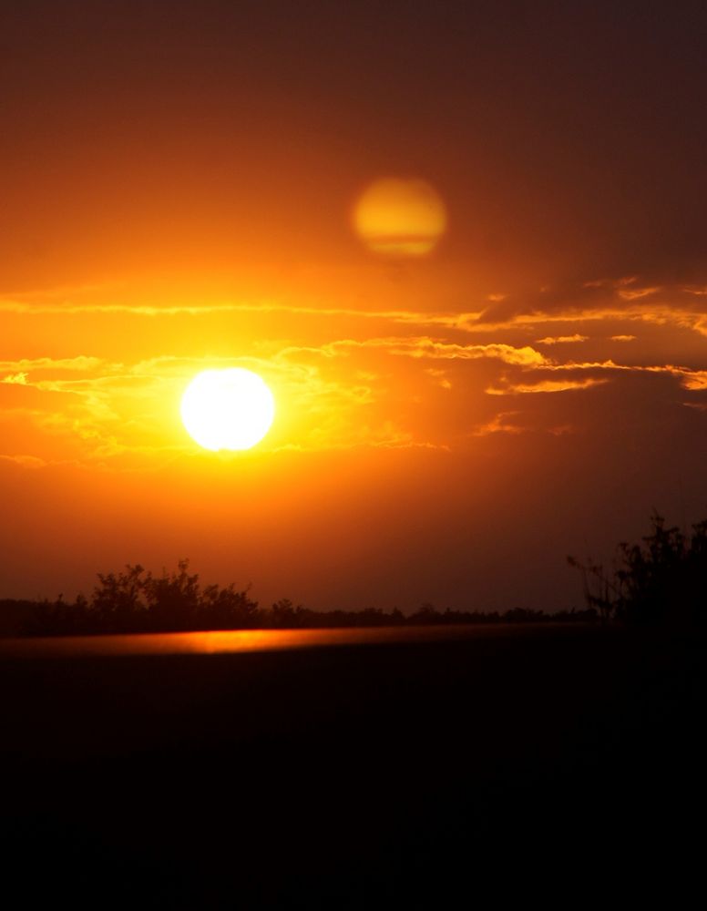 Und ein Sonnenuntergang nach ein  Regenschauer 