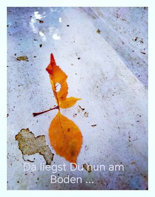 ... und fragst Dich : " was hab ich falsch gemacht? " 