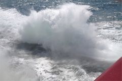 und hier der "Unterwasserquirl" der Schnellfähre Fjord Cat