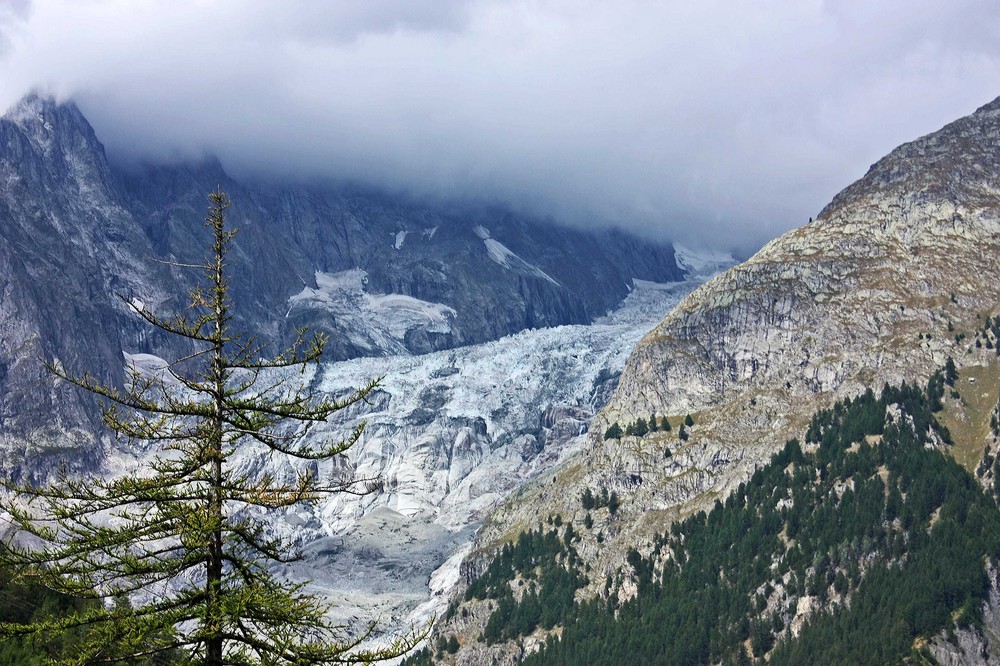 und hier gings gar nicht weiter....Gletscher des Monte Blanc