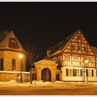 und hier sogar mit Kirche - St. Albanus, Reichenschwand